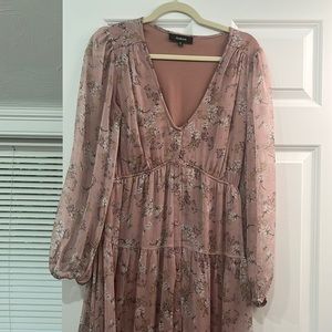 Aakaa Dresses | Aakaa Maxi Dress | Color: Cream/Pink | Size: M